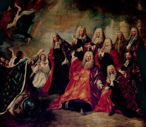 Ex-Voto. The Corps de Ville Demand a Return of Good Weather, detail of the Corps de Ville by Jean François de Troy